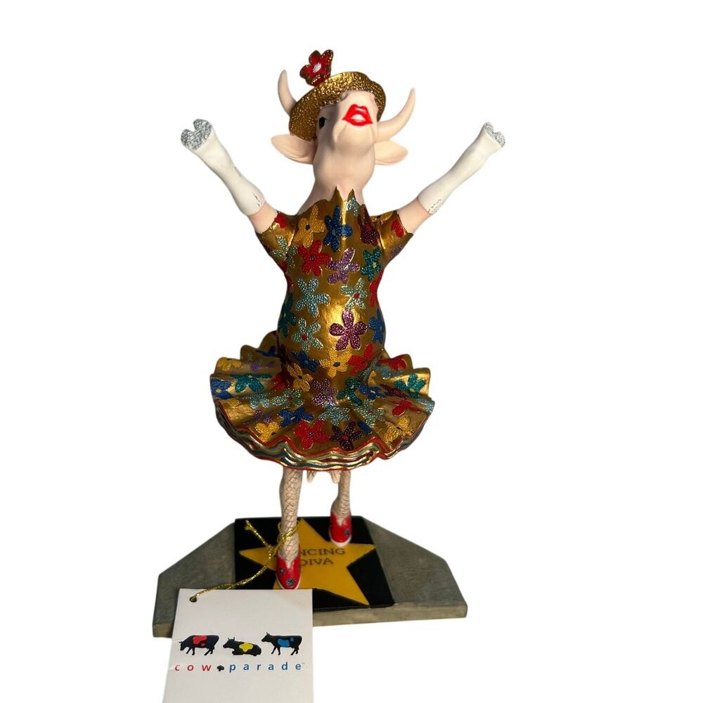 COW PARADE Dancing Diva Figurine, Westland Giftware, #9132, Box/Tag